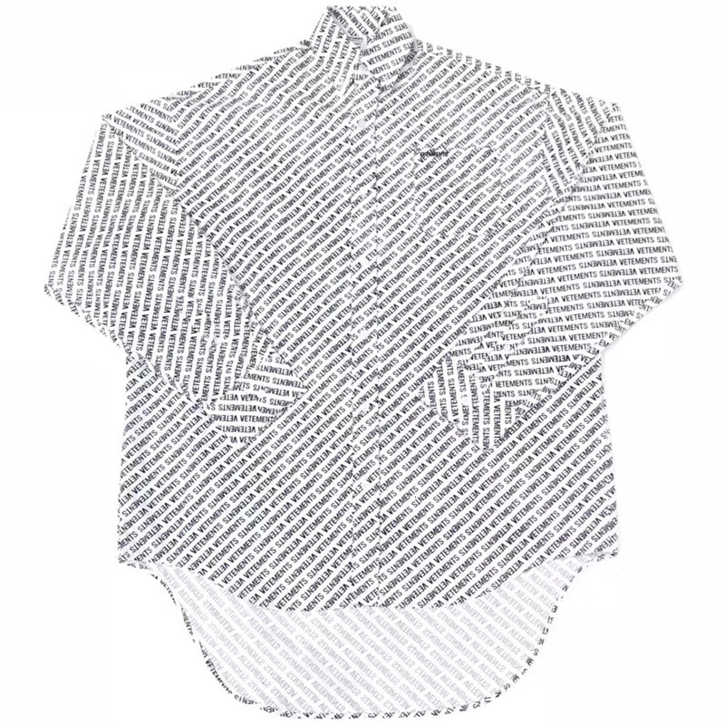 

2021 New Camisa Masculina Feminina 1:1 Alta Qualidade Impresso Completa Moda Superior Camisetas Vetements Camisas 0v5i