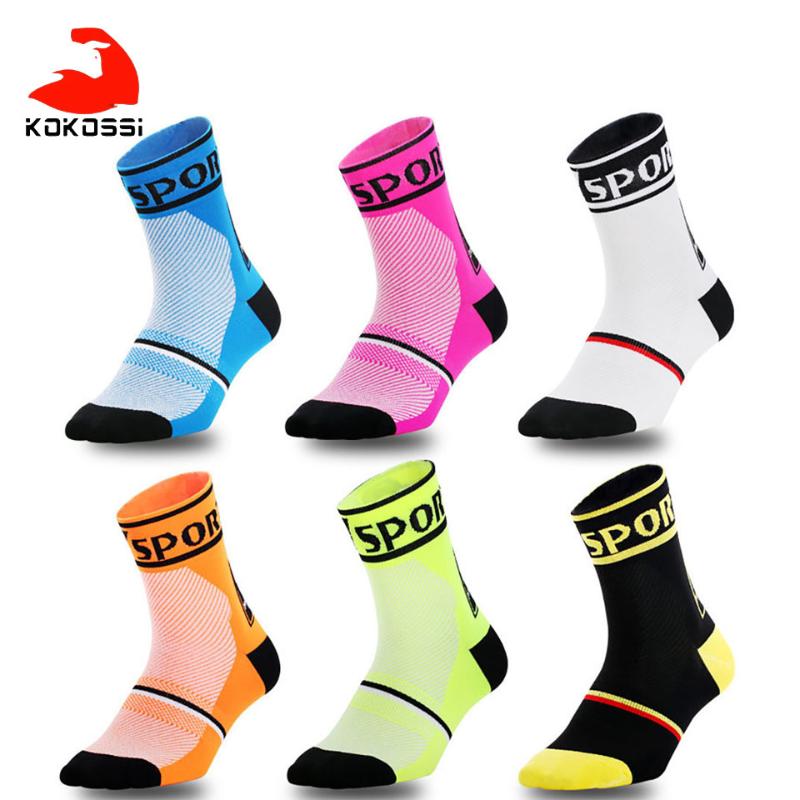 

KoKossi Outdoor Professional Sports Cycling Socks Breathable Fishing Climbing Hiking Walking Running Football Basketball, Black