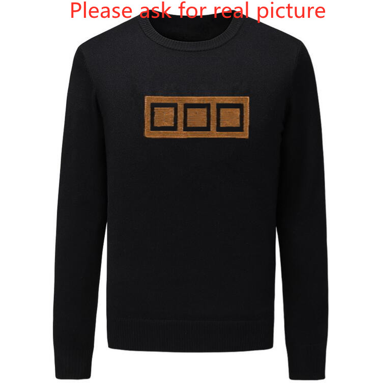 

Latest fashion sweater Embroidered cashmere coat International noble Men's Women's Soft warm and slim sweatshirt jacket shirt M, Black