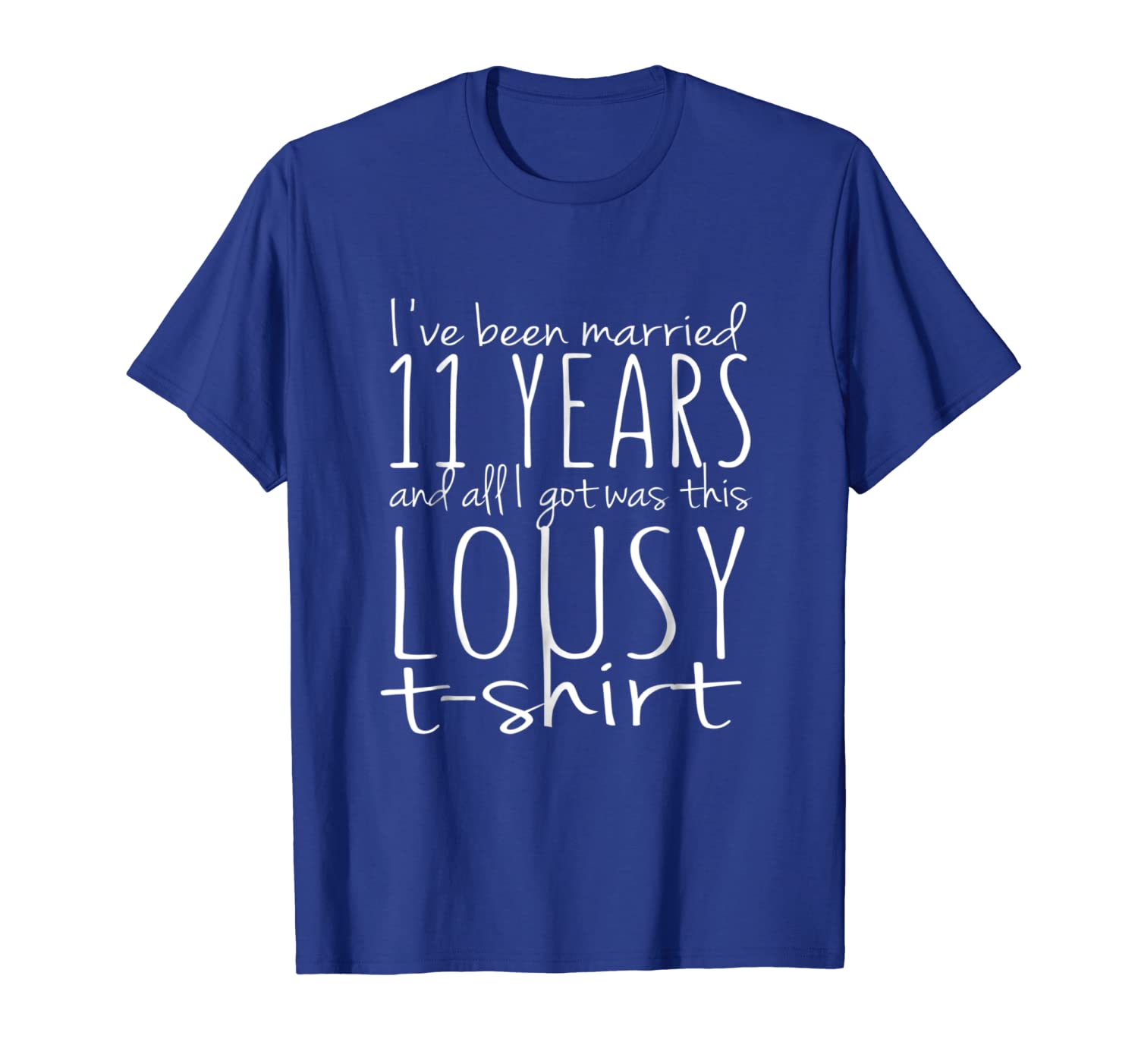 

11th year anniversary shirt eleven year wedding married tee, White;black