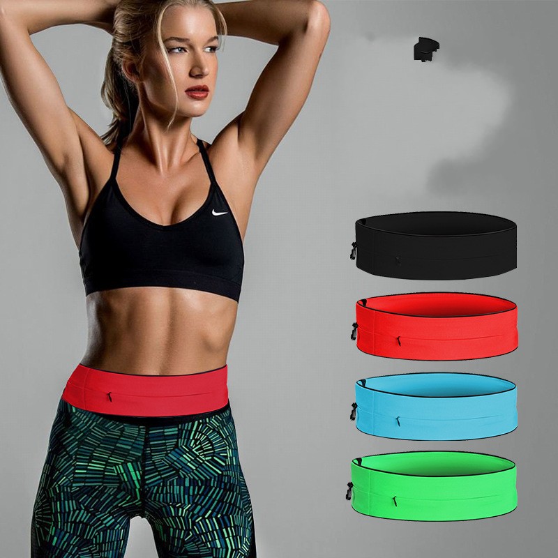 

New Running Bag Outdoor Zipper Sports Cycling Jogging Phone Waist Belt Bag Pocket Waistband Gym Yoga Hiking Accessories Unisex 245 X2, Color you want