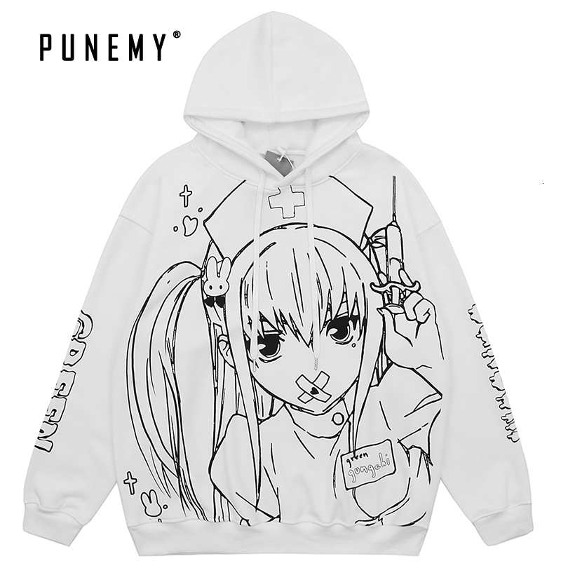 

2021 Hoodie Men Harajuku Anime Hip Hop Streetwear Japanese Style Hooded Autumn New 100% Cotton Oversize Casual Male Hoodies I3yw, Purple