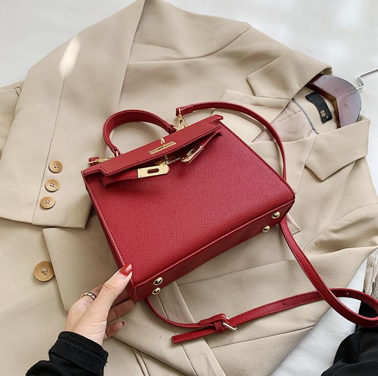 

wholesale women bag elegant atmosphere litchi pattern portable shoulder handbag green fashion shoulders bags Joker leather messenger handbags, White(boutique box)