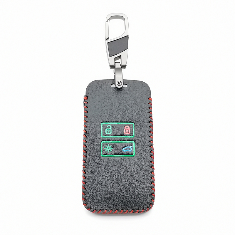

Luminous Key Case Fob Cover Holder for Renault Talisman Captur Card Koleos Clio Espace Megane Scenic 4 2016-2018 Remote Keyless, Black