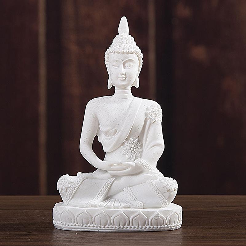 

Interior Decorations Car Decoration Nature Sandstone Buddha Figurine Sculpture Home For Office 7.5X5x11cm