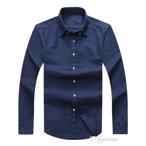 

Men's Cotton Oxford POLO Shirt Long Sleeve Shirt Washed Business Casual Manufacturer Original Single Ma Tsai Embroidered T-shirt, White;black