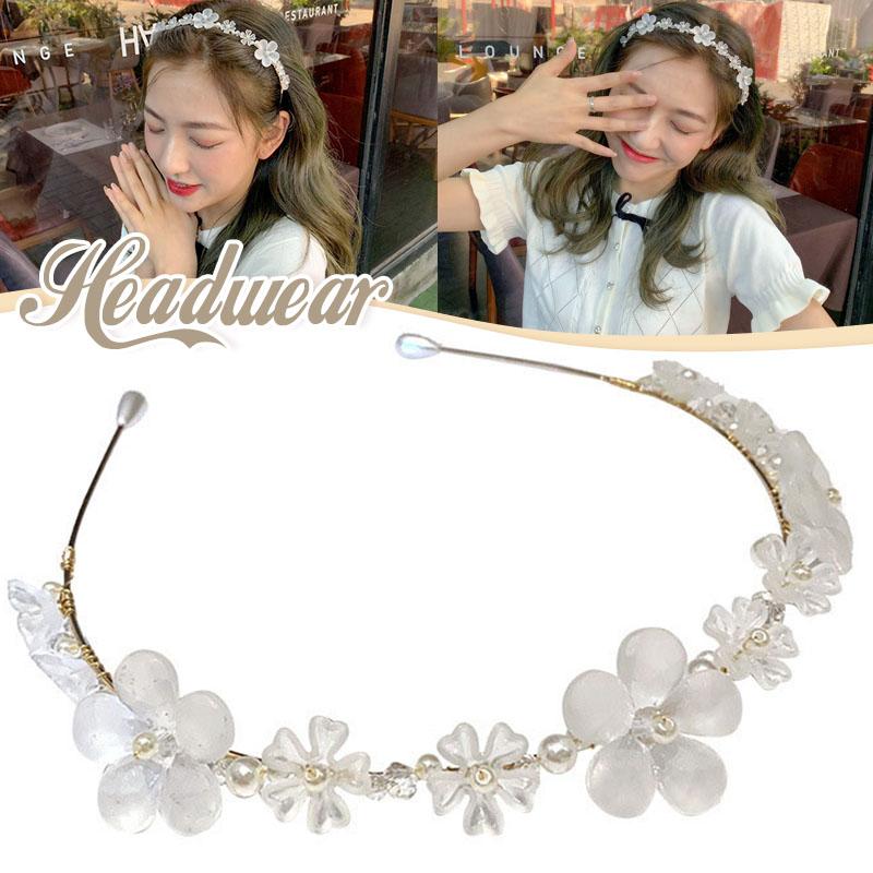 

Hair Clips & Barrettes Flower Headband Beautiful Hoop Bride Headpiece Accessories For Women Girls BN, Golden;silver
