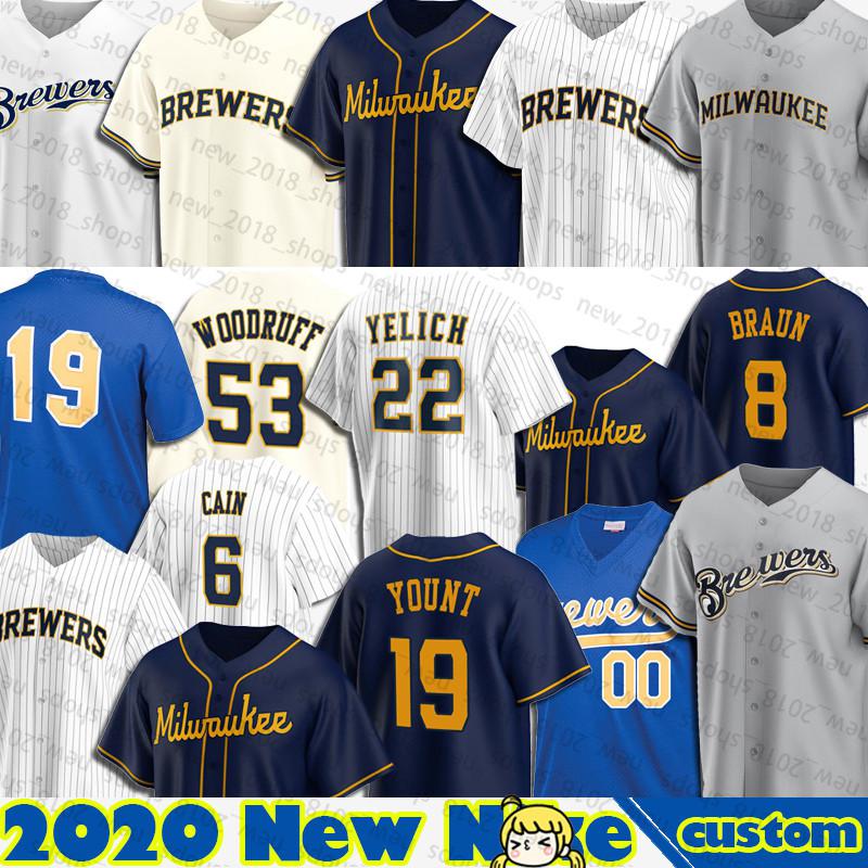 

22 Christian Yelich Brewers Jersey 19 Robin Yount 53 Brandon Woodruff 12 Justin Smoak 7 Eric Sogard Keston Hiura Lorenzo Custom Cain Avis, Cool base custom(daoqi)