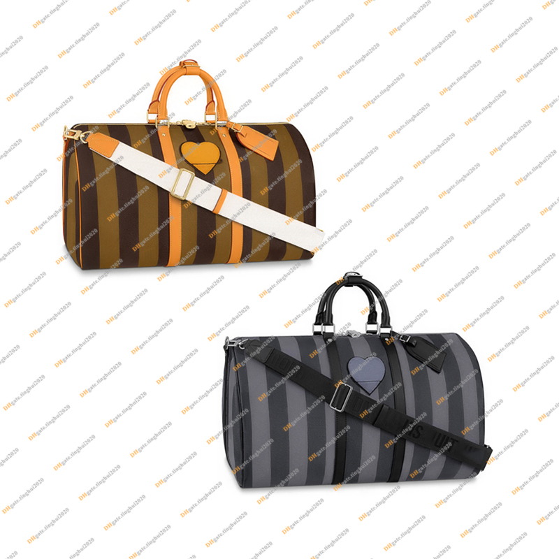 

Unisex Fashion Casual Designe Luxury Travel Bag TOTES Boston Handbag Cross body Messenger Bags Shoulder Bags High Quality TOP 5A M45966 M45967 Purse Pouch, Size : 50 x 29 x 23 cm & 55 x 31 x 26 cm