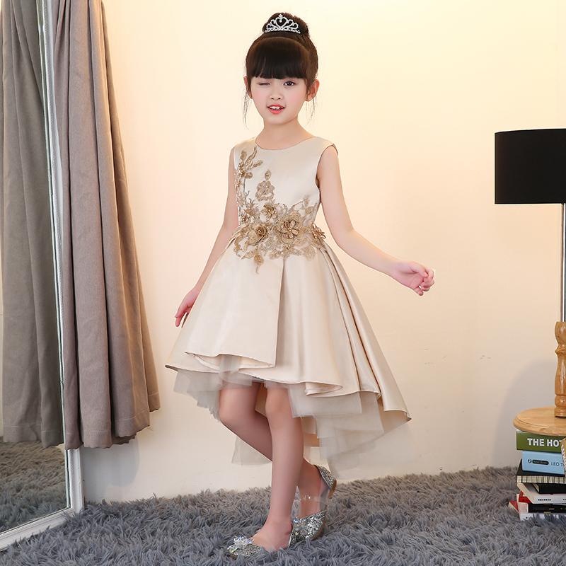 

Girl's Dresses Summer Teenage Girls Flower Dress Princess Costume Formal Party 10 Years Old Gold, Red;yellow