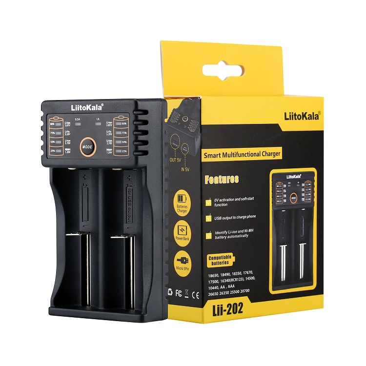 

Portable charger LiitoKala pack lii-500S lii-500 lii-PD4 Lii-202 lii-402 lii-S2 lii-S4 18650 Battery For 26650 16340 Rechareable Batteries