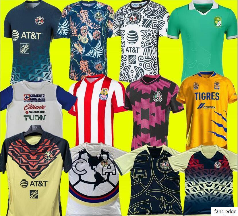 

liga mx 21 22 Club America Soccer Jerseys leon third 2021 2022 mexico Léon Tijuana Tigres UNAM Chivas Guadalajara Cruz Azul, Black