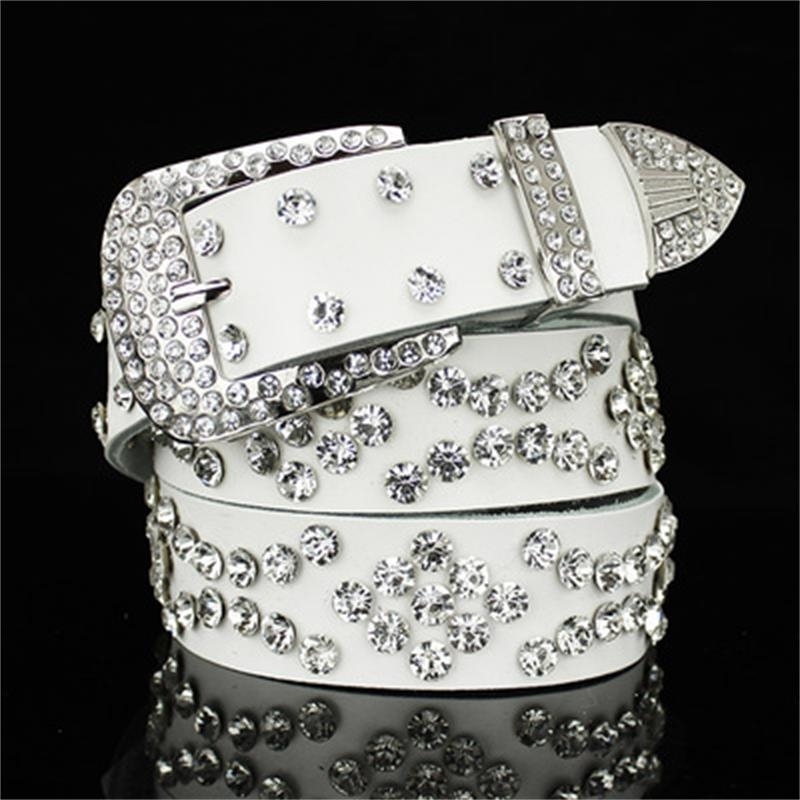 

Designer belts 2023 Western Cowgirl Cowboy Style Rhinestones Belt Bling Studded Crystal Belts For Women Men Fashion Genuine Leather belt