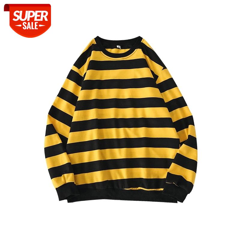 

Fleece Sweaters Men Classic Striped Pullover Male Sweatshirt Streetwear Hip Hop Rainbow Sweater Casual Pullover Men Clothes 2020 #bk22, White;black