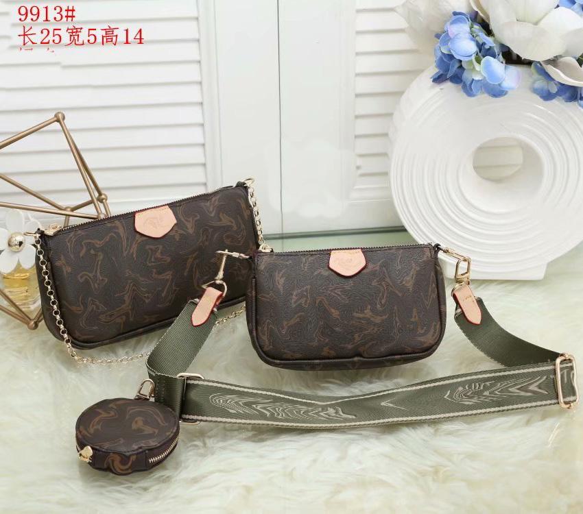 

2021 Top quality woman luxurys designers crossbody bags 3-piece set wallet Brown old flower backpack handbags purses card holder bag shoulde, Pay for difference