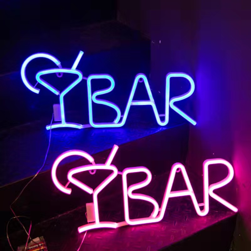 

Hot Saling Cheers Bar Neon Sign Night Lights 7 Colors USB LED For Party Clubs in Europe Unites States