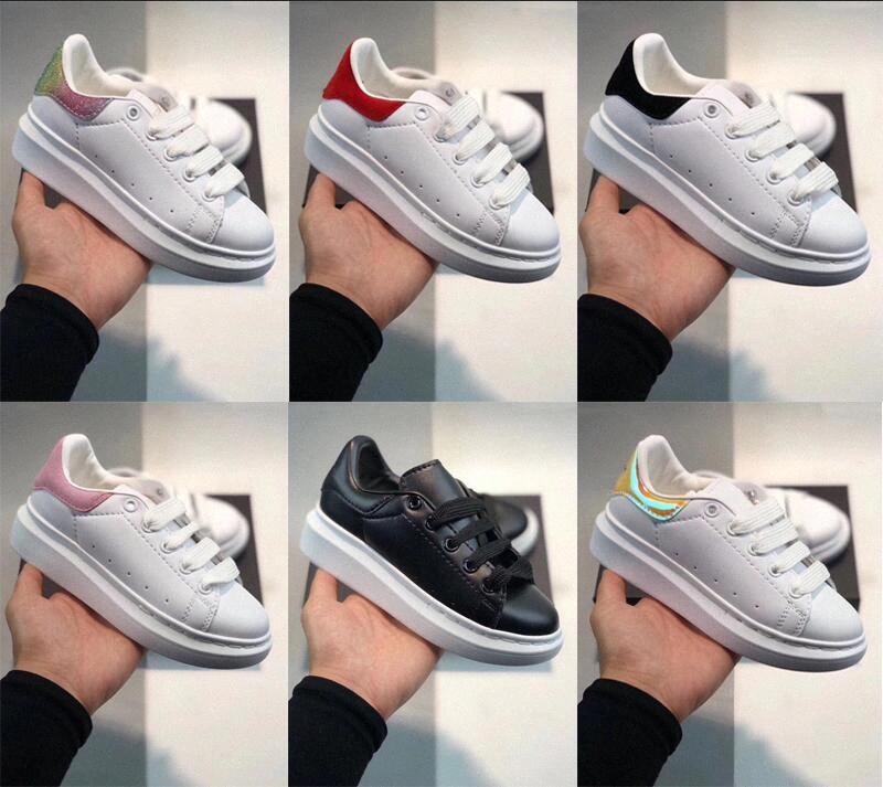 

Fashion Kids children baby alexander mcqueen Childrens Skateboarding Shoes Party Platform mcqueens casual shoes sneakers 26-35 d QLs, Black