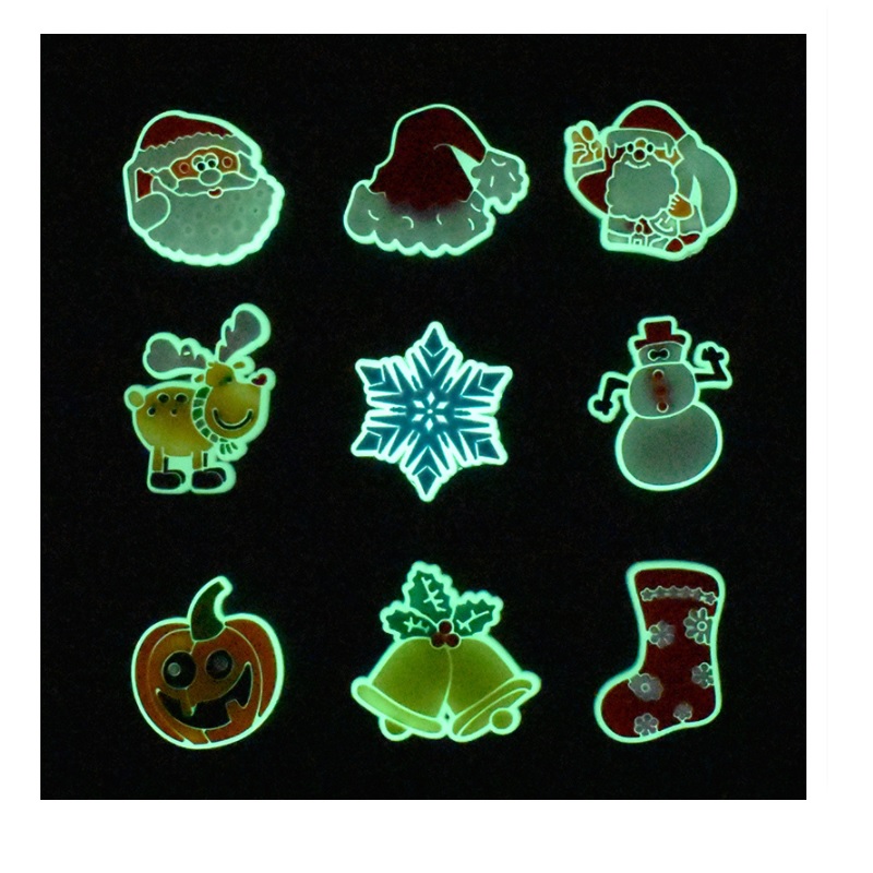 

Cartoon PVC Shoe Charms Shoes Buckles Glow luminous Buckle Fit Bracelets Croc JIBZ garden shoesflower accessories Christmas decoration