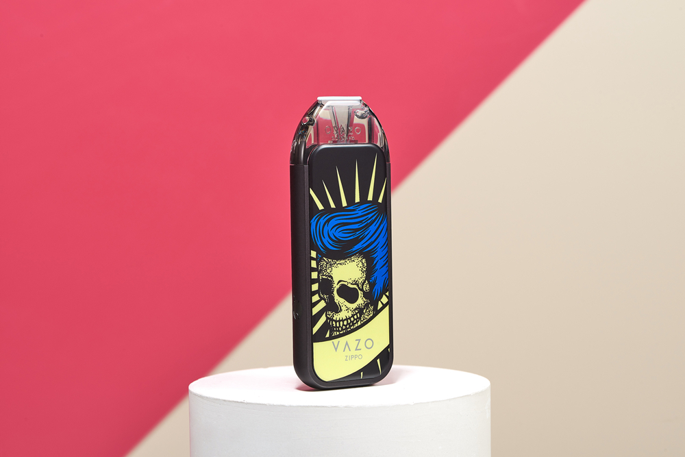 

VAZO ZIPPO e-cigarette Module designer genuine atomizer kits to adjust the battery level Starter kit e-cigarettes 400mAh vapes USB port charging Elvis Skull, Atomization chamber