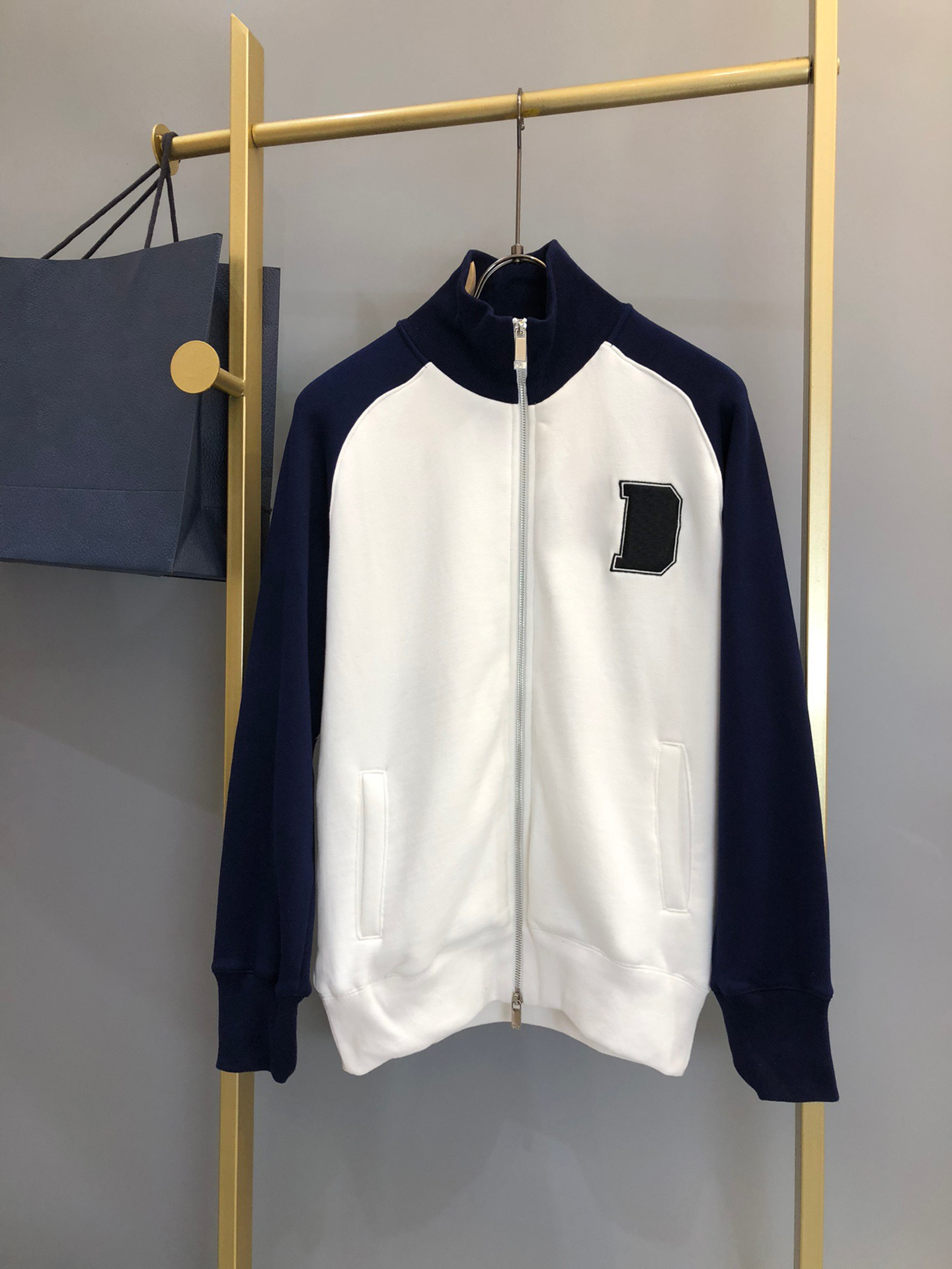 

New AOP jacquard letter knitted sweater in autumn / winter 2021acquard knitting machine e Custom jnlarged detail crew neck cotton vv4