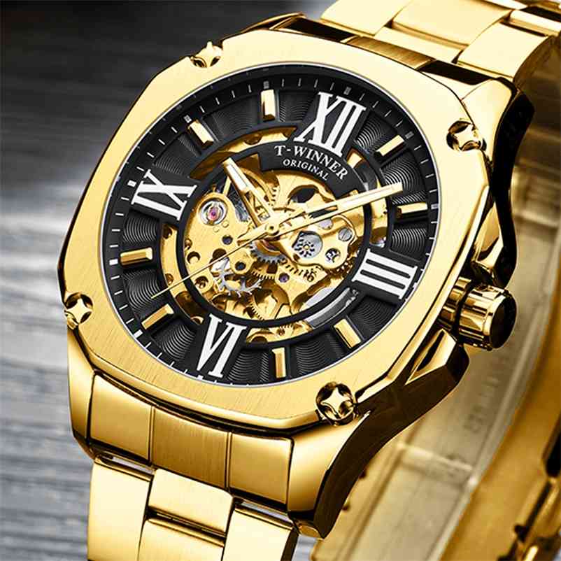 

Men's Watch Luxury Business Sport Mechanical Wristwatch Brand es Automatic Stainless Steel Waterproof 210608, Rose white