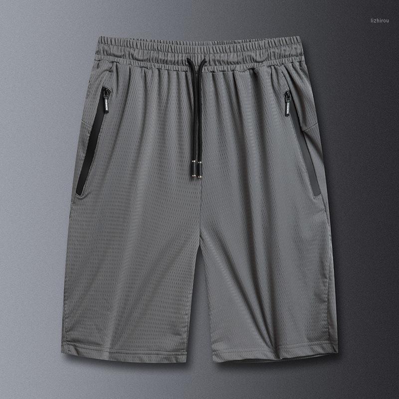 

Men's Shorts 2021 Summer Ice Silk Mesh Breathable High Elastic Air Conditioning Leisure Sports, Black