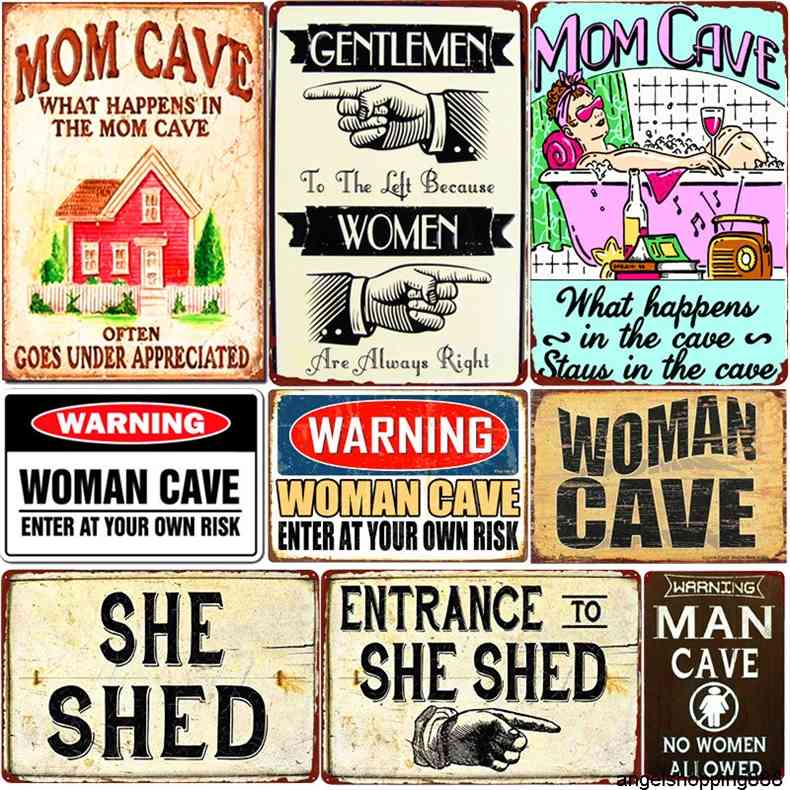 

Woman Plaque Welcome To My She Shed Vintage Signs Bar Pub Cafe Home Decor Mom Cave Metal Plates Funny Tin Poster N368a