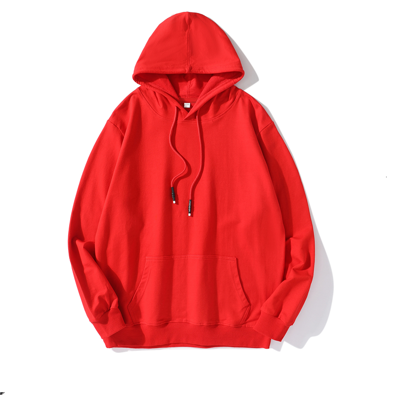

2021 New Hoodies Sweatshirts Solid Casual Fashion Cottoncoats Long Sleeve Male Hoodie Sportswear Harajuku Sweatshirt Men Y2p2, Red