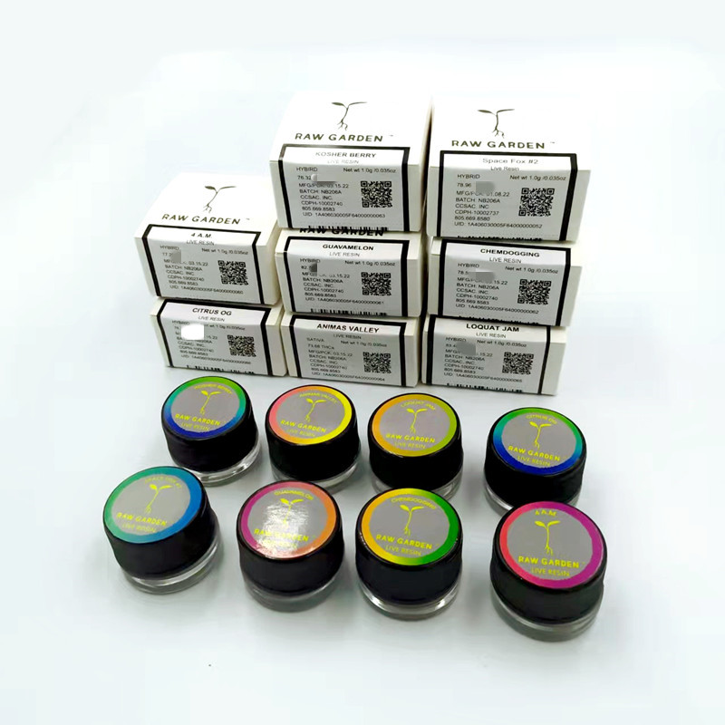 

Live resin Wax Jar Ra garden concentrate containers 5ML for 1g dab