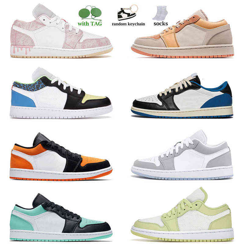 

Mens Basketball Shoes 1s s Fragment Jumpman 1 Low University Blue Hyper Royal Wolf Grey Paris UNC Jorden Designers, C38 grey toe 36-46