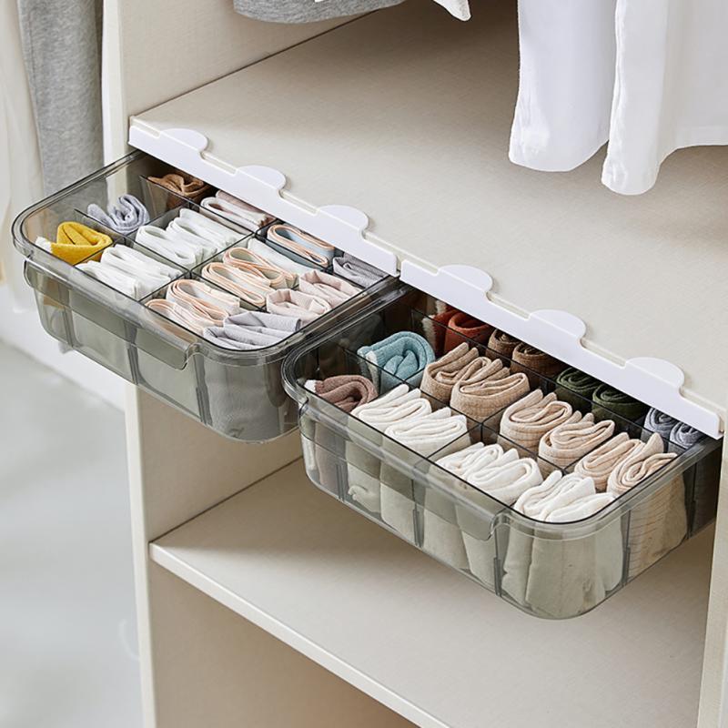 

Storage Drawers 3 In 1 Underwear Drawer Organizers Dividers Closet Dresser Clothes Organizer Box For Bras Scarves Ties Socks Boxes PC+PP