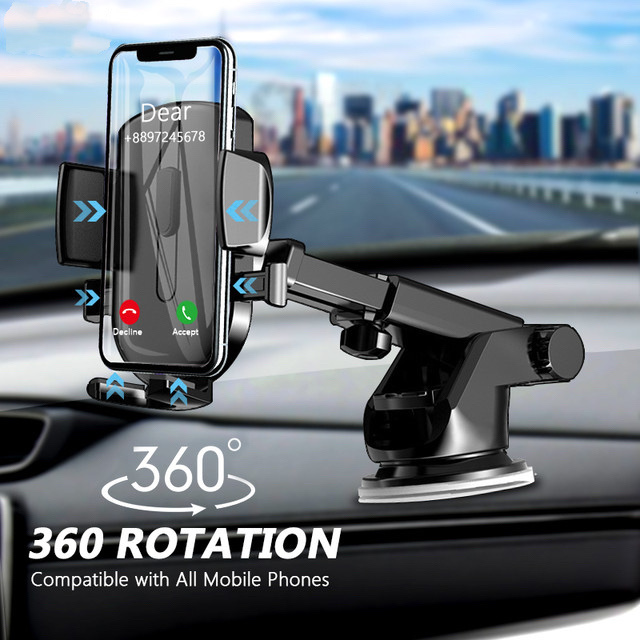 

Sucker Car Holder Mobile Phone Holders Stand in Car No Magnetic GPS Mount Support For iPhone 11 12 Pro Xiaomi Samsung, Black air vent type
