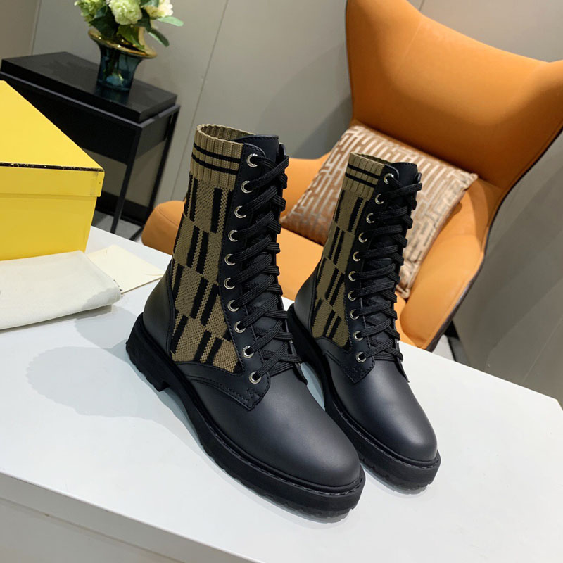 

High quality Luxury F letter knitting sexy women's boots designer fashion outdoor classic Ankle boot socks shoes flat breathable elastic Short shoe, Style 9