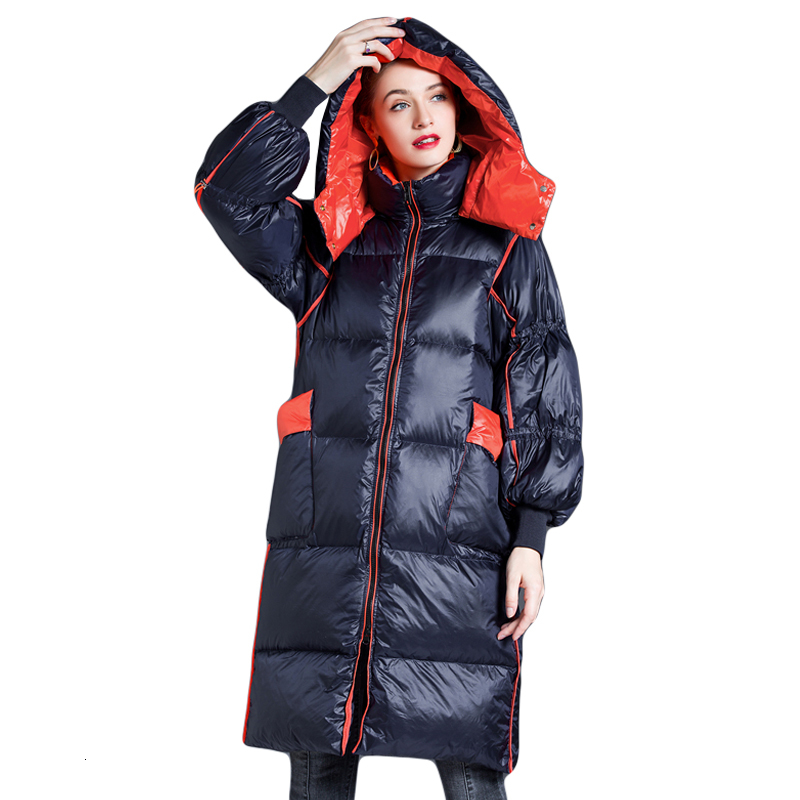 

2021 New Women's Coats Winter Er Jackets Long Thick Warm Down Parka Female Overcoat Plus Size Clothing Bubble Outerwear 18cb, Black