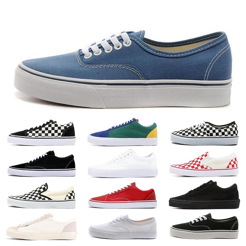 

top Van old skool Running shoes black blue red Classic mens women canvas sneakers fashion Skateboarding size 36-44, 16