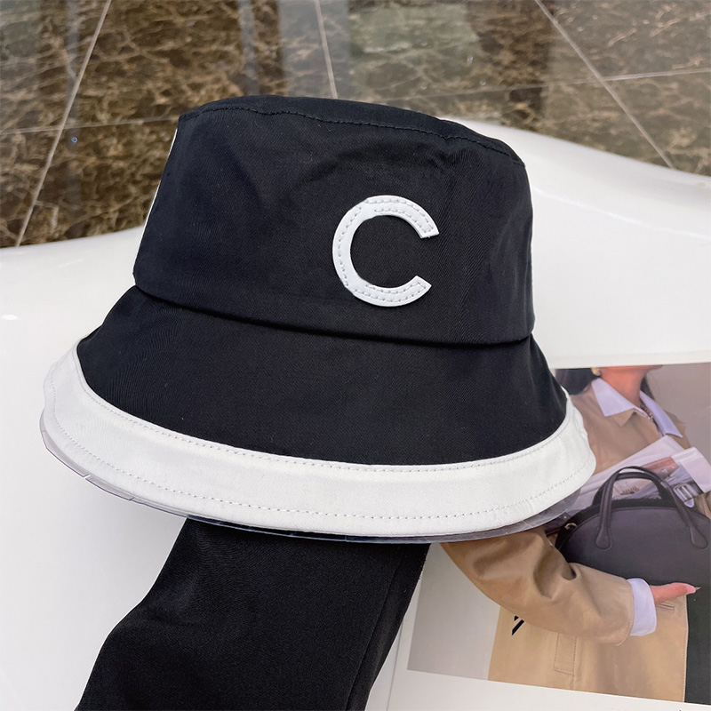 

Bucket Hat Womens Designer Hats Brand Fisherman Cap Simple Black White Splicing Caps Letters Women Casquette Bonnet Jariser
