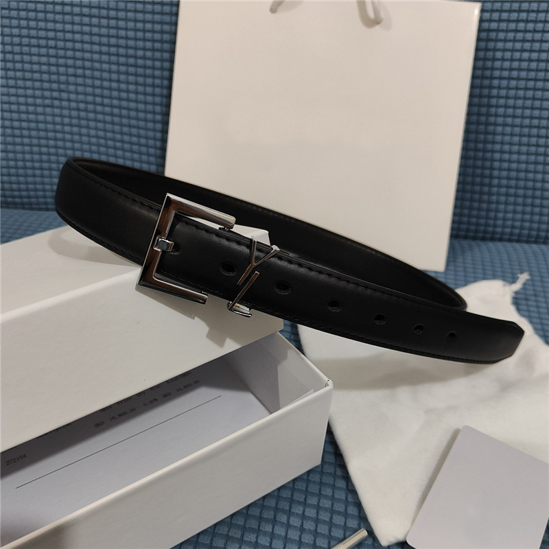 

Narrow Womens Genuine Leather Men Designers Belts Brand Letters Big Buckle Designer Belts Fashion Style Designer Belt 95-115cm, As pics