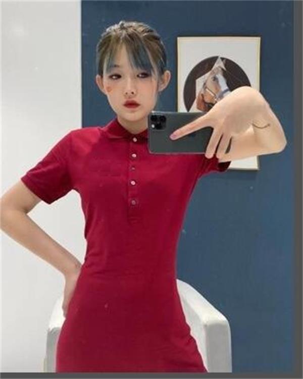 

Summer 5 button female slim French fish baby fashion short-sleeved bag hip skirt short dress, Blue