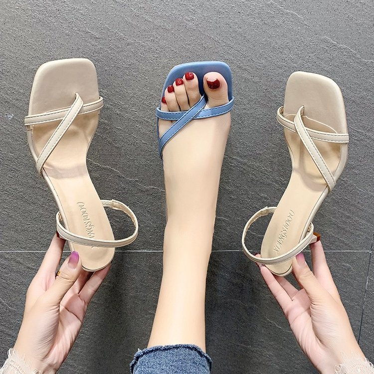 

Stilettos Women's Summer Sexy Sandals 2021 Clip Toe High Heels Roman Sho, Black