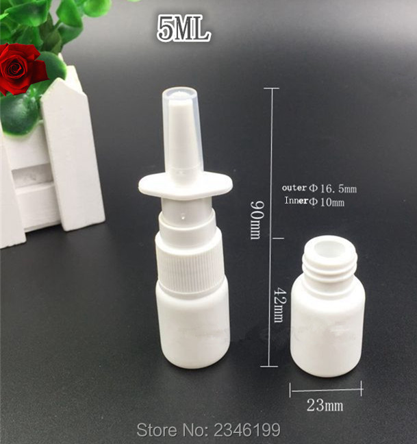 

5ML 10ML 15ML 20ML 30ML 50ML,100pcs/Lot White Plastic Spray Bottle, Nasal Container,Packing Bottle,
