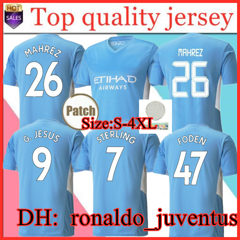 

fans version Manchester soccer jerseys 21 22 city home FODEN 2021 2022 Gundogan G.JESUS BERNARDO STERLING FERRAN DE BRUYNE MAHREZ man men+kids kit size S-4XL