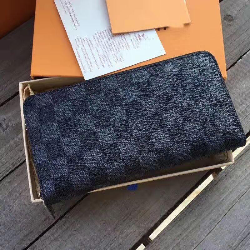 

Single zipper WALLET the most stylish cards coins men leather purse card holder women Designer wallet bags clutch handbag GGLVLo, Red;black