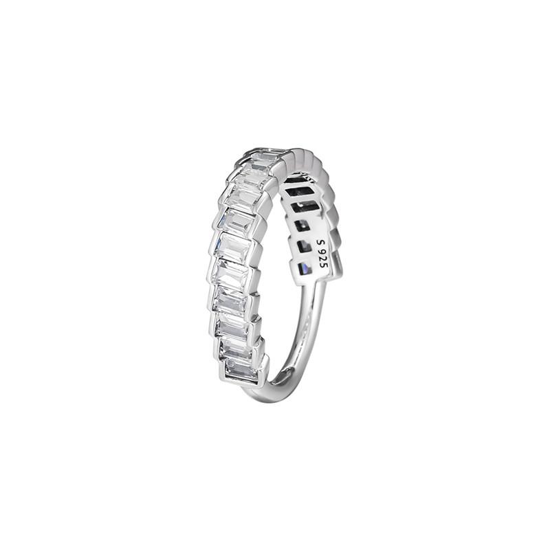 

Cluster Rings Glacial Beauty Ring Clear CZ Authentic 925 Sterling Silver Jewelry For Woman European Style Making