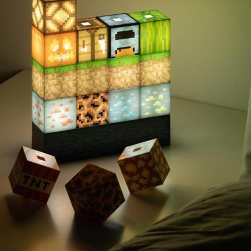 

2021New Novelty Lighting Square Blocks Custom Stitching Lamps for Smart Children Toys Lead LED Lights Indoor Minecraft DIY Creative Splicing Light