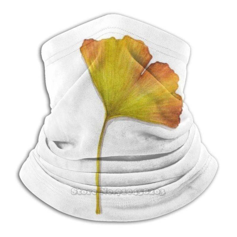 

Scarves Ginkgo Leaf Scarf Bandana Headband Outdoor Climbing Warmer Face Mask Biloba Watercolour Nature Watercolor Yellow