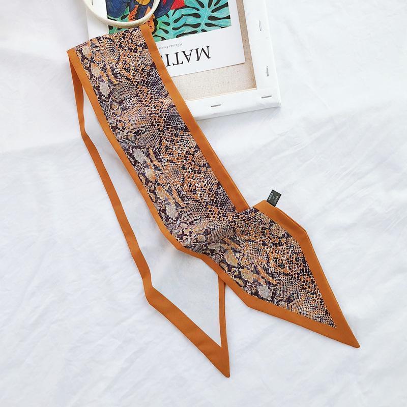 

Scarves Fashion Watch Strap Print Silk Scarf Women Bag Ribbons Head Small Long & Wraps, Blue;gray