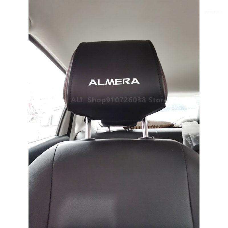 

Seat Cushions Fashion Car Headrest Cover For Almera Pu Leather Auto Neck Pillow Cushion With Pocket Assessoires