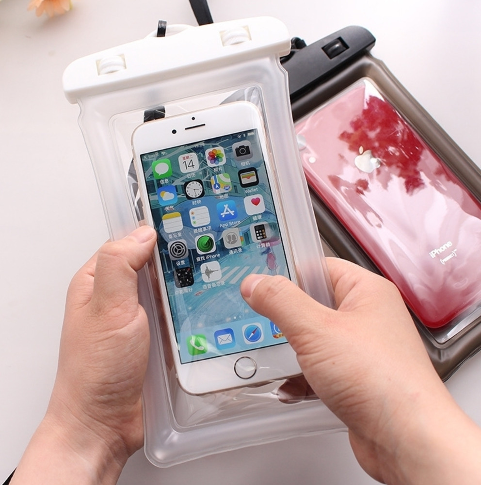 

Clear Waterproof Phone Dry Pouch Case PVC Protective Mobile Phone Bag Swimming Touch Screen Floating Air Mobile Phone Bag For Diving H264OVL, 16.8*9.6cm
