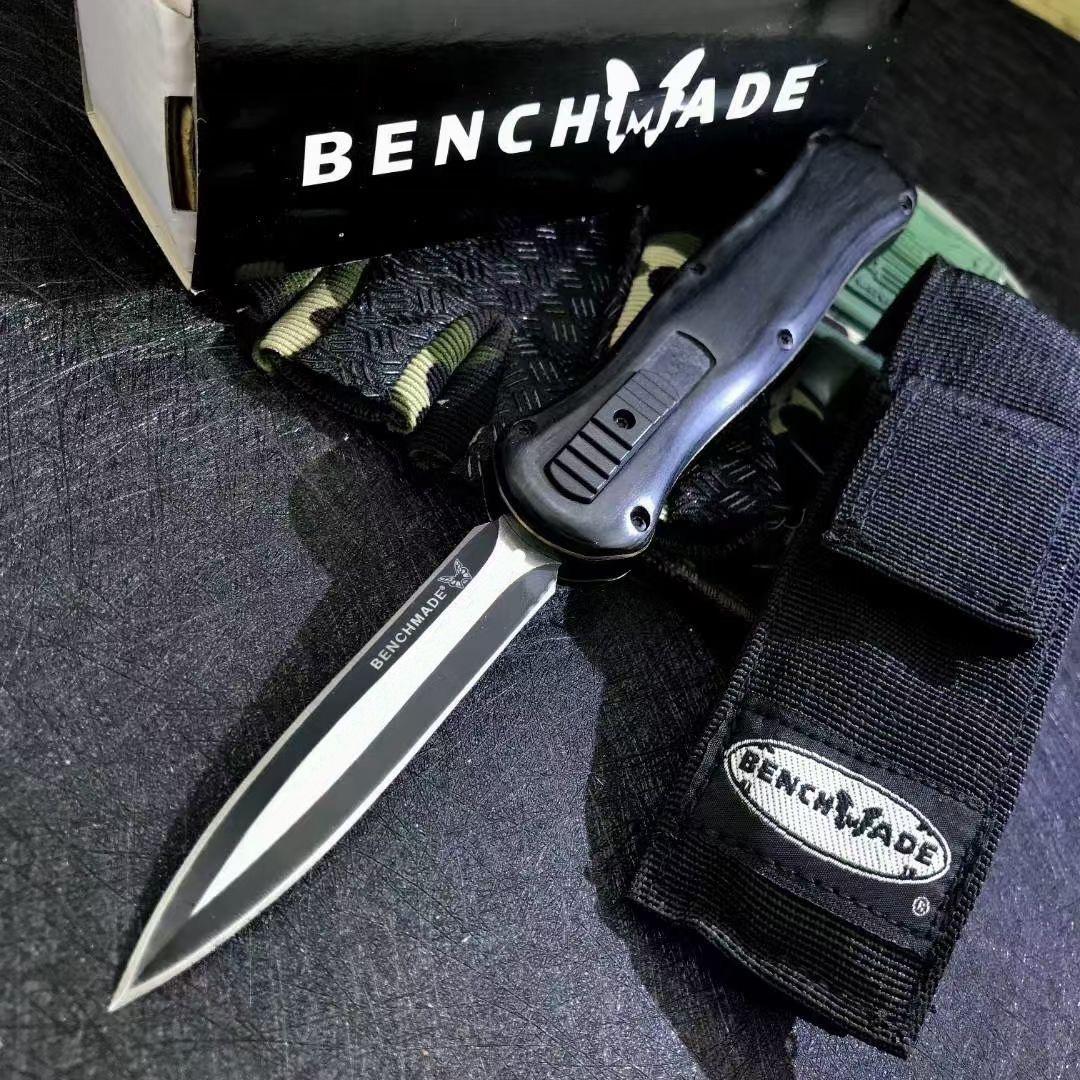 

Benchmade Infidel 3350 Mchenry Double action Automatic Knives BM42 3400 3300 Pocket Tactical Knife gear Survival knifes with nylon sheath EDC A016 A017 A019 Tools