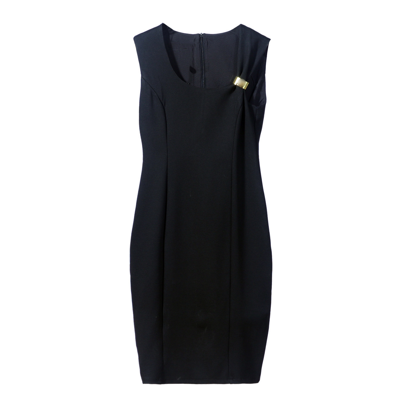 

New Sexy Women Black Runway Dresses Sleeveless Slim Dress High Quality Female Fashion Sheath Mini Milan Runway Party Dresses E30